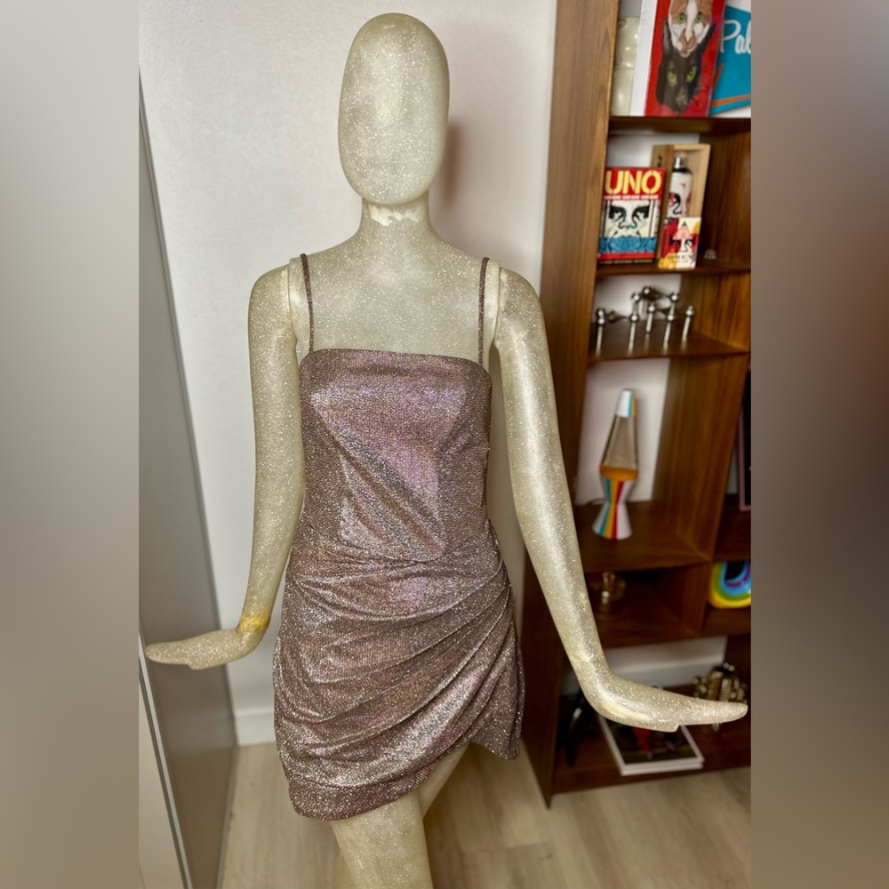 House of CB London Women’s Spaghetti Strap Super Sparkly Mini Dress. Size Small